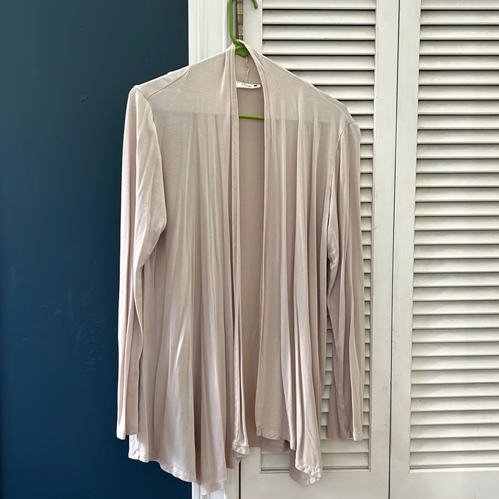 Open front drape cardigan